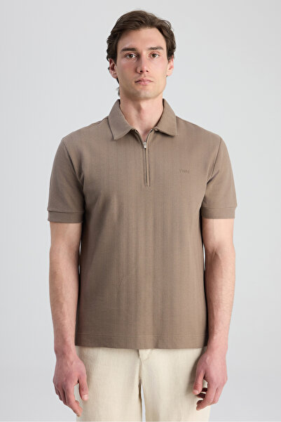 Twn Slim Fit Vizon Düz T-Shirt