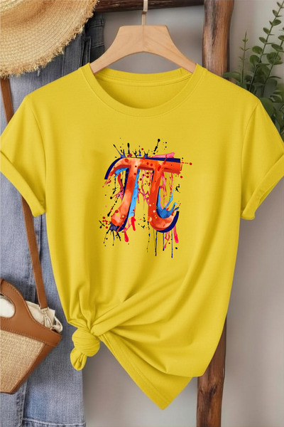l'eivor The Number Pi Printed Cotton T-Shirt