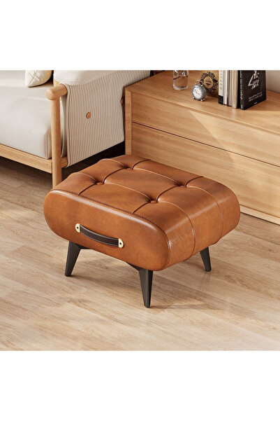 FLYPRO Small Footstool with Handle, Under Desk Footrest, Modern Foot Rest wit...