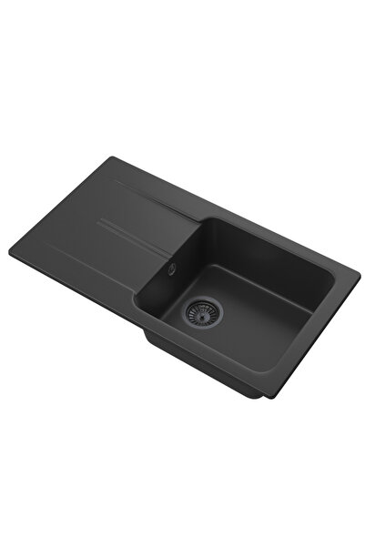 Granitan Set chiuveta bucatarie, Granitan, Granit, 780 x 440mm, Negru