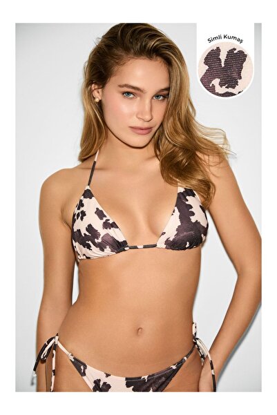 Kom Vaccara Patterned Triangle Bikini