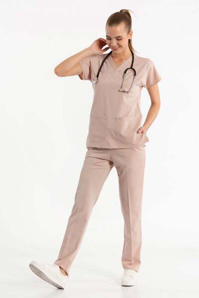 Owlet Medikal Ivory Color Lycra Surgical Uniform Set