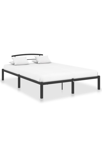 vidaxl Cadru de pat, negru, 140 x 200 cm, metal