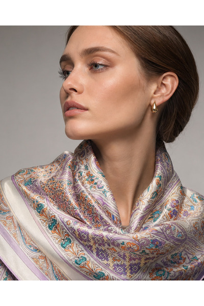 Secdeva Patterned Silk Voile Shawl