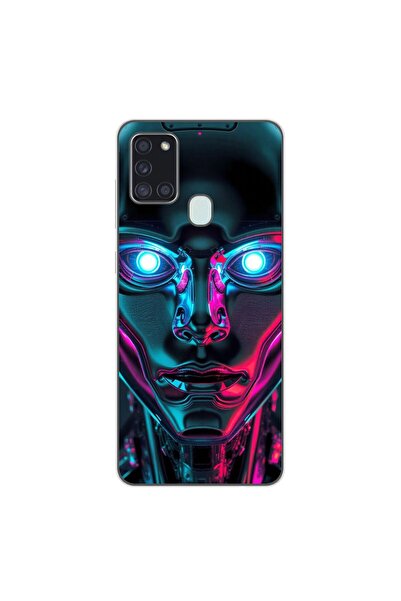 OEM Θήκη συμβατή με Samsung Galaxy A21s Σιλικόνης Gel TPU Μοντέλο Χρωμέ Ανθρω...