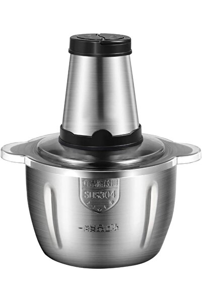 Silly fish 4L Stainless Steel Electric Meat Chopper, 550W Food Processor with...