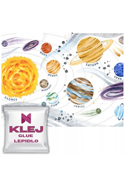 Naklejkomania Fototapet Cu Sistemul Solar Pentru Copii Decoratiune Murala 197...