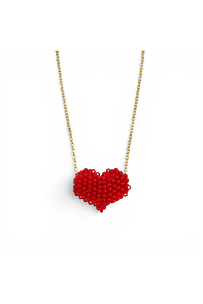 riverio Heartie Κολιέ Με Κόκκινη Καρδιά