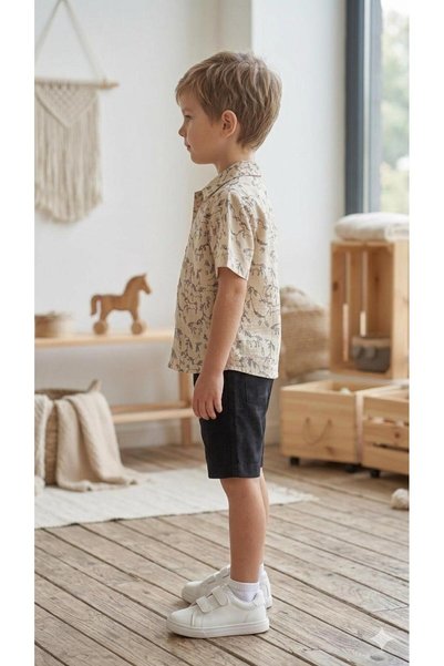 Montisu 100% Cotton Muslin Special Pattern Shirt Top and Bottom Set
