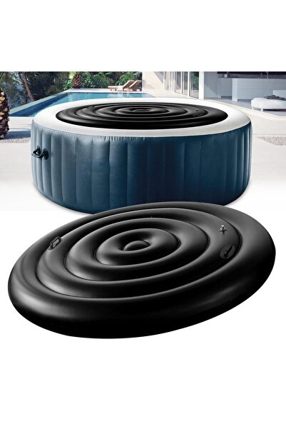 KEAGAN Coperta Gonflabila Pentru Jacuzzi, Rotunda, Gonflare Rapida, PVC Durab...