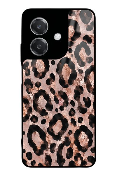 Spoyi Oppo A3 Rose Gold Leopard Design Glossy Phone Case