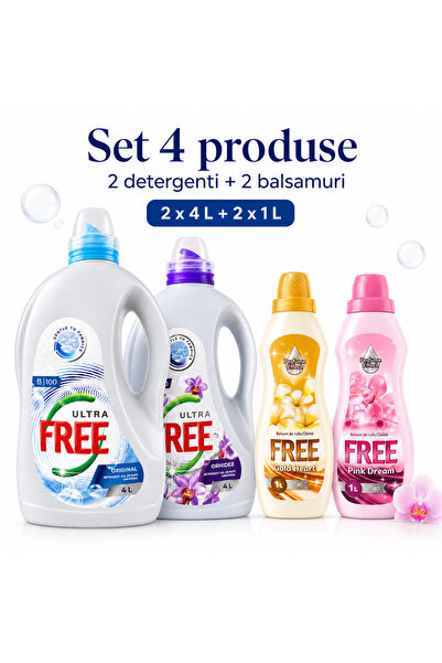 FREE Set 4 Produse pentru Rufe, Ultra Universal 4 L, Ultra Orhidee 4 L, Gold ...