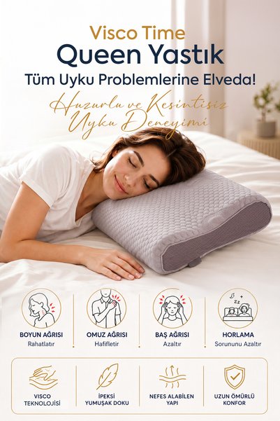Homedius Visco Queen Spacer Thermoswitch Orthopedic Visco Pillow with Neck Support 55X35X12