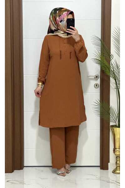 MODA ALMİRA 3310 K 150 KİREMİT YAKA ZİNCİRLİ AYROBİN TAKIM