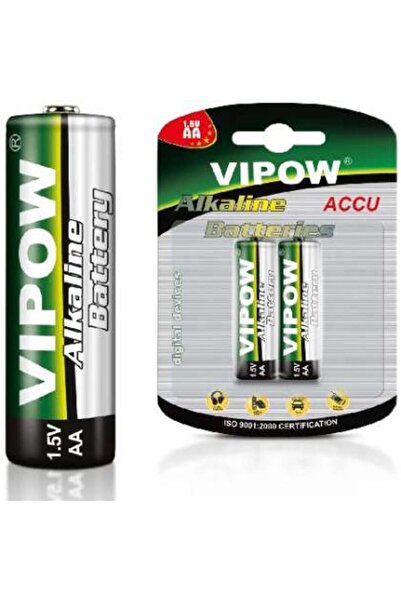 Vipow Baterie Alcalină 1.5V AA-LR6 / Blister, 2 bucăți/set