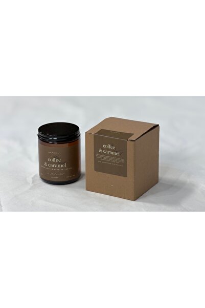 natura Qandil %100 Doğal Soya Wax Kahveli Karamelli Mum