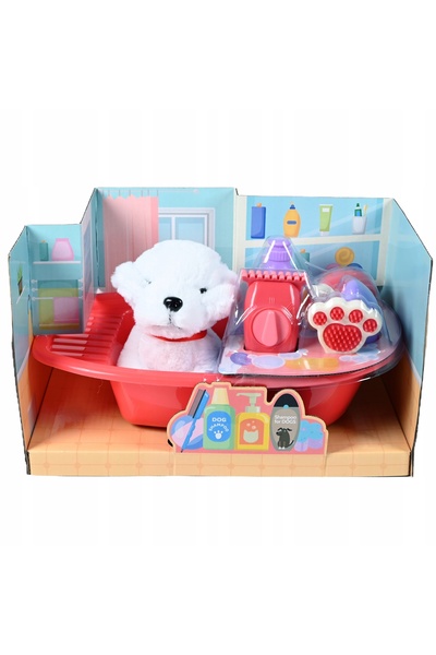 Midex FRISER PENTRU ANIMALE DE COMPANIE CĂȚEL ALB MASCOTĂ SET DE ÎNGRIJIRE PE...