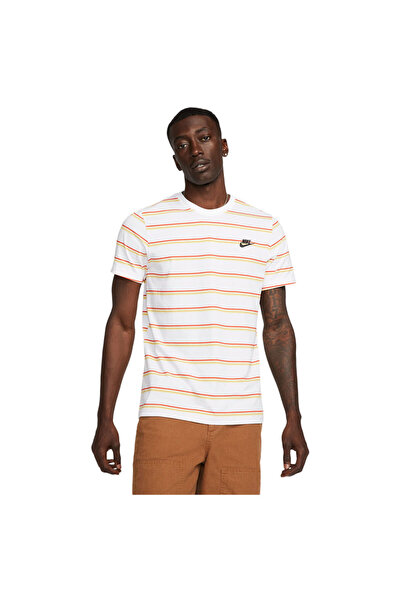 Nike Tricou sport bărbătesc cu mânecă scurtă, cu dungi, mărimea S