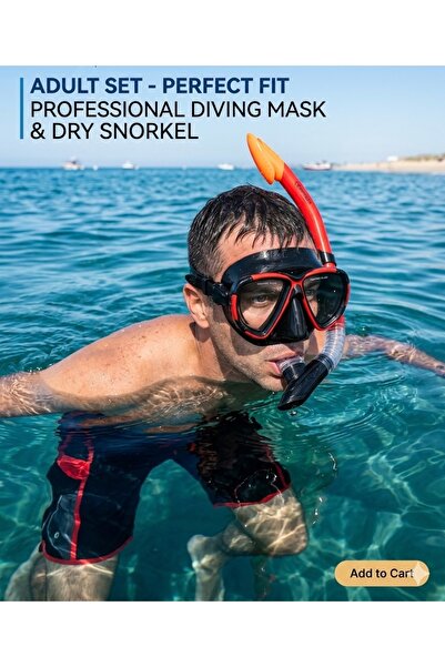 BERMUDA FULL SİLİKONLU TAM SET ŞNORKEL