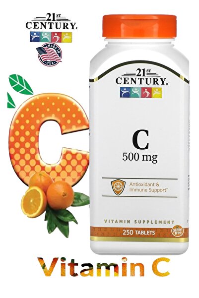 21century Vitamin C Antioxidant Immune Support Dietary Supplement 500 Mg 250 ...