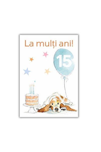 OEM Felicitare 13x18 cm cu plic, aniversare 15 ani