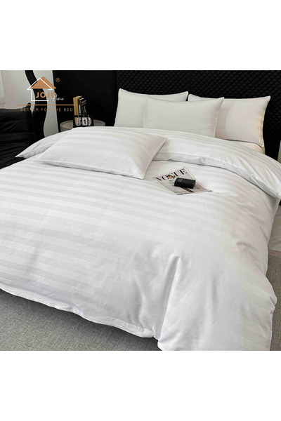 Lenjeria Pufoasa Lenjerie de Pat Damasc Deluxe Luxury 100% Bumbac Premium, 6 ...