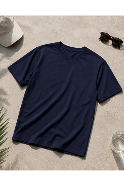 De Carte Plain Crew Neck Comfortable Fit Unisex Casual Seasonal T-Shirt