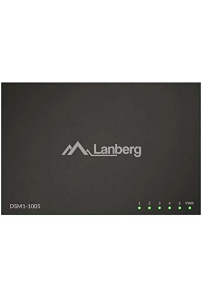Lanberg DSM1-1005 Switch Gigabit neadministrat cu 5 porturi, 10 Gbps, Negru