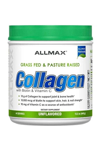 ALLMAX Hydrolyzed Collagen Peptides, Grass Fed Bovine Collagen, Vitamin C & B...