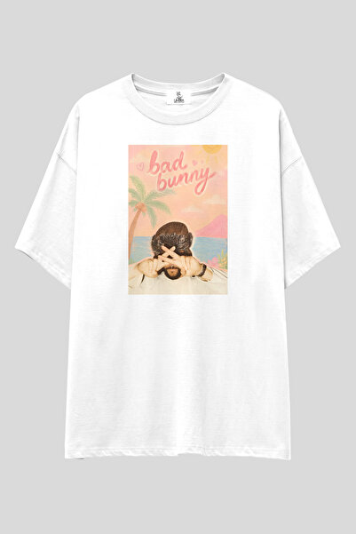 UmbraWear Bad Bunny Printed T-Shirt |   Unisex 100% Cotton White Latin Pop Re...