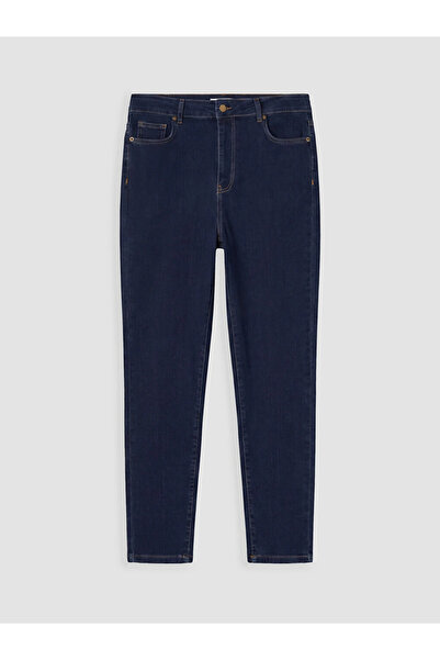 LC Waikiki Blue Plus Size Slim Mom Women's Jean Pants