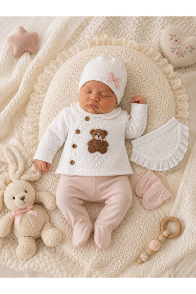 My Babies Label Newborn Baby Girl 100% Cotton 5-Piece Hospital Discharge Set ...