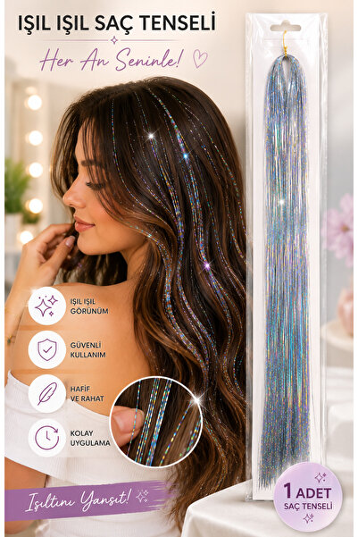 MAQYA KOZMETİK Hologram Hair Tinsel Single Pack Sparkling Shiny Hair Ornament...