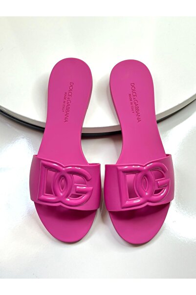 D&G Womens Flat Rubber slides