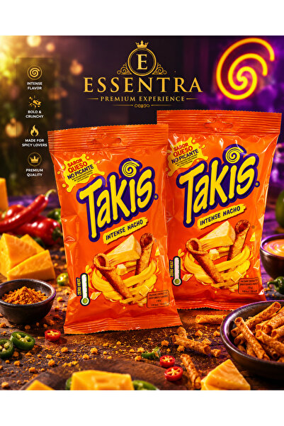 Essentra Home Takis Intense Nacho Mısır Cipsi Peynir Aromalı Cips, Takis Chee...