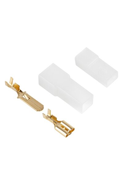 Lechpol Set de conectori auto tată-mamă de 6,3 x 0,8 mm cu protecție din plastic