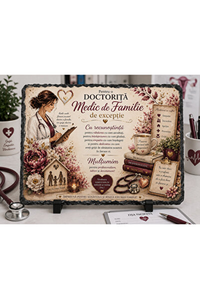 hiperborea Placă ardezie - pentru o Doctoriță Medic de Familie de Excepție