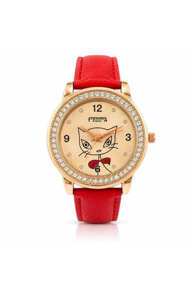 Watch Ceas dama, Casual, Francesca di Geneva, Rosu, FF322