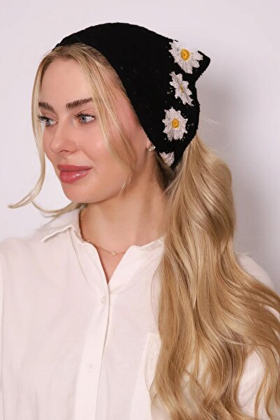New Obsessions Floral Knitted Triangle Bandana