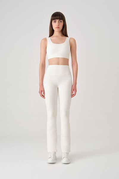 UP&FIT Leggings Push up Light Bootcut White