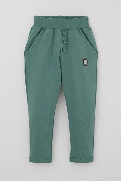 Breeze Baby Boy Embroidered Basic Sweatpants 9 Months-3 Years, Mint Green