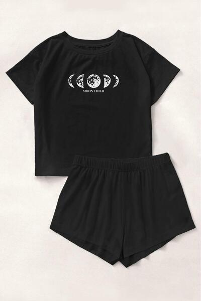 Silona Homewear Blacked Moon Bambuu Shorts Set