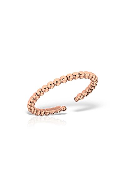 MOSV Adjustable Rose Gold Ring for Girls, Bead Model