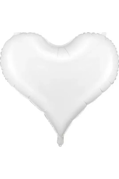Partydeco Balon, PartyDeco, Model Inima, Alb