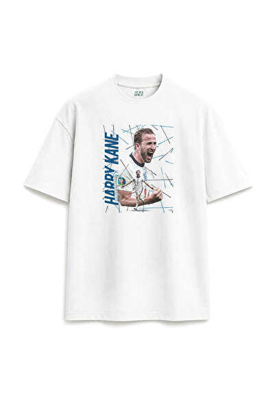 Darkia Harry Kane Printed Custom Design Text Relaxed Fit Unisex White T-Shirt