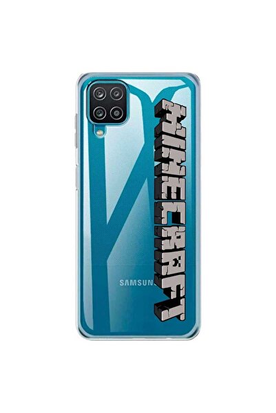 OEM Husa compatibila cu Samsung Galaxy A12 Silicon Transparenta Model Minecra...