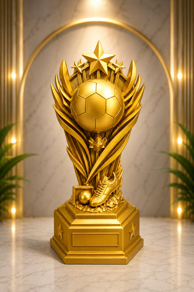 Sapphire 3D Gold kupa 24k Altın Başarı Kupası Dekoratif Ödül Trofesi Ofis Mas...