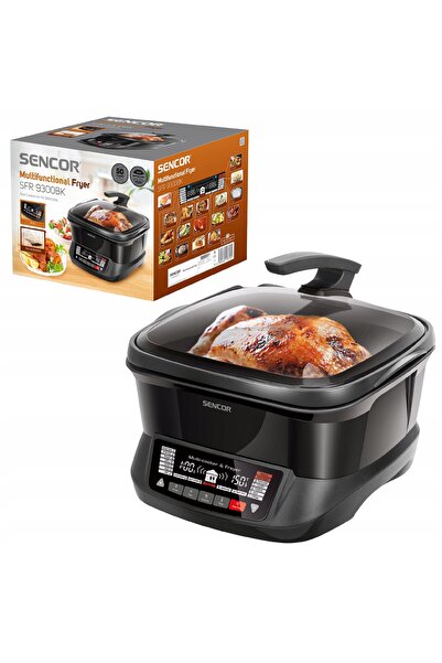 Sencor Friteuză fără ulei SFR 9300BK 1800W vas 4,8L Timer Negru