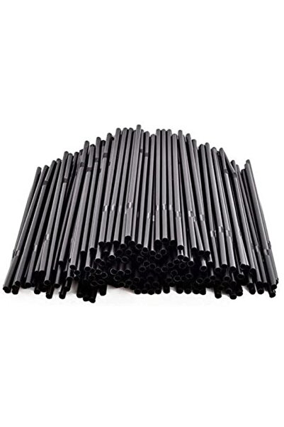 SNH Packing Black Plastic Straws 6mm Straws For Long Drink Stir Sticks For Ba...