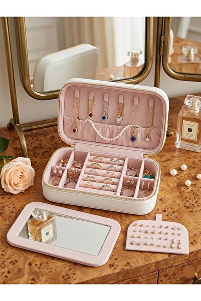 gaman Large Jewelry Organizer Box with a Small Mirror Inside